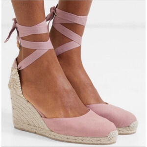 Castaner Carina Espadrille Wedge Sandals Size 38 Spain Boho Preppy Classic